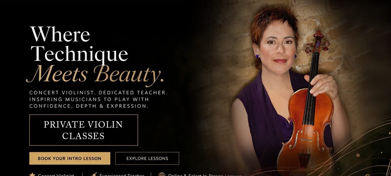 Dylana Jenson website home page with the headline Where Technique Meets Beauty