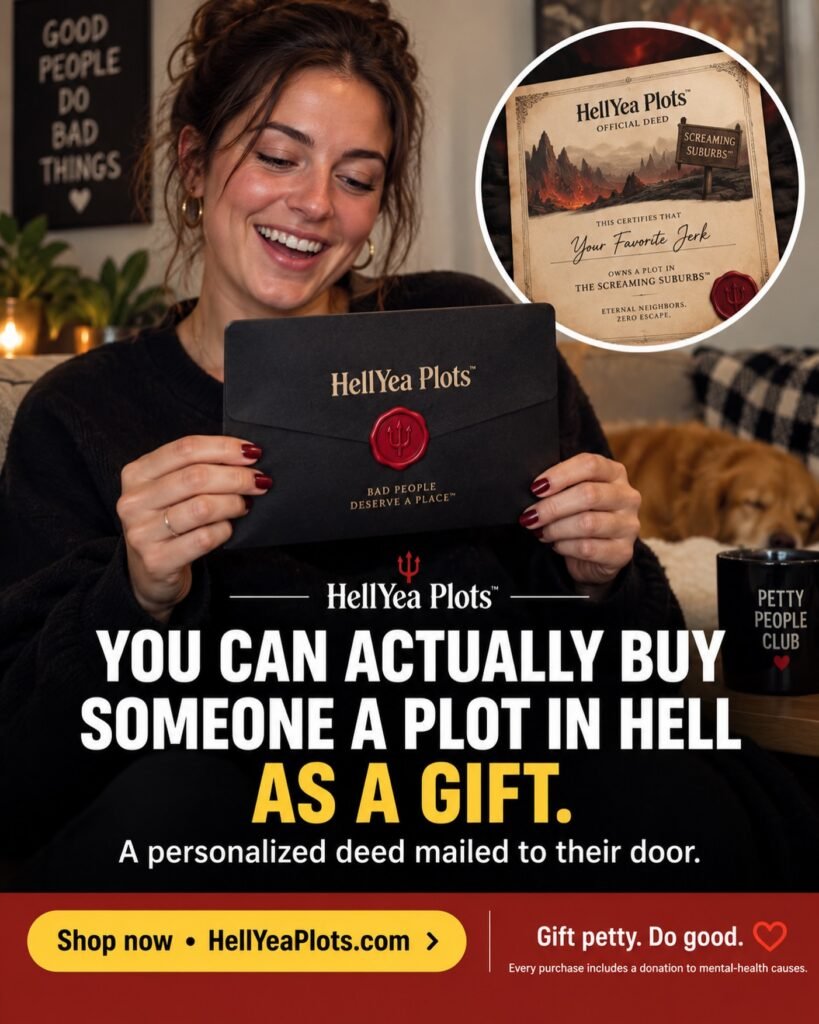 HellYea Plots ad: you can actually buy someone a plot in Hell as a gift